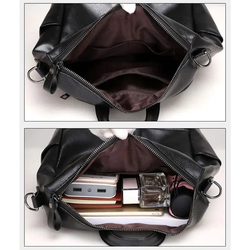 Women Anti-theft Leather Backpack Shoulder Bag