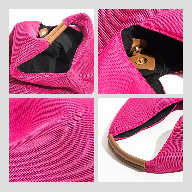 Women Triangle Net Beach Bag Lightweight Shoulder Purse