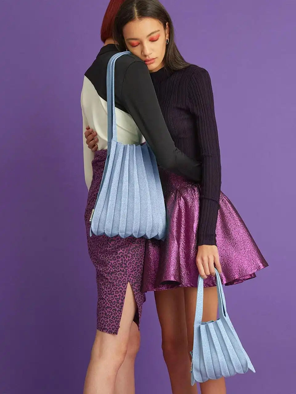 Colorful Knitting Shoulder Bags For Women Large Capacity Shopper Bags
