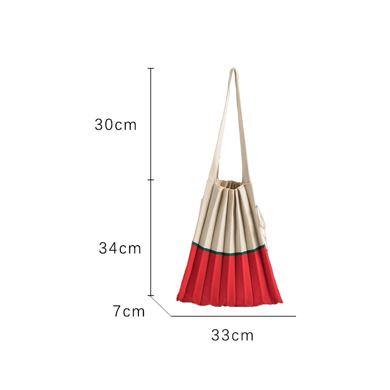 Colorful Knitting Shoulder Bags For Women Large Capacity Shopper Bags
