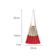 Colorful Knitting Shoulder Bags For Women Large Capacity Shopper Bags
