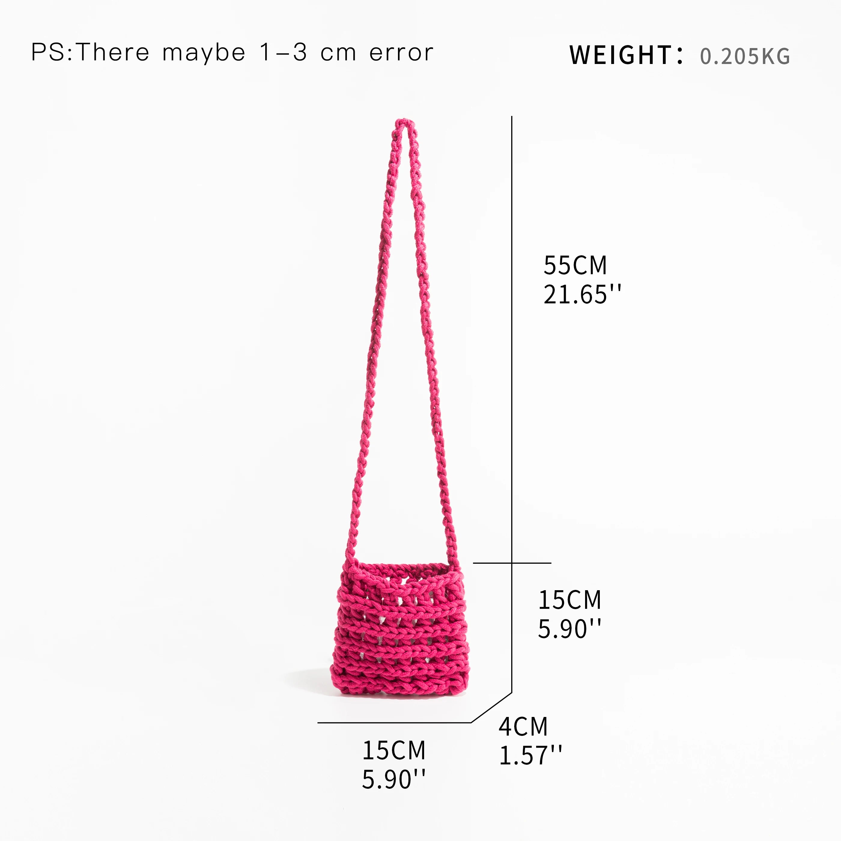 Cotton Knitting Mini Phone Bag Handwoven Crossbody Bag