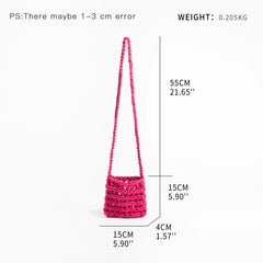 Cotton Knitting Mini Phone Bag Handwoven Crossbody Bag