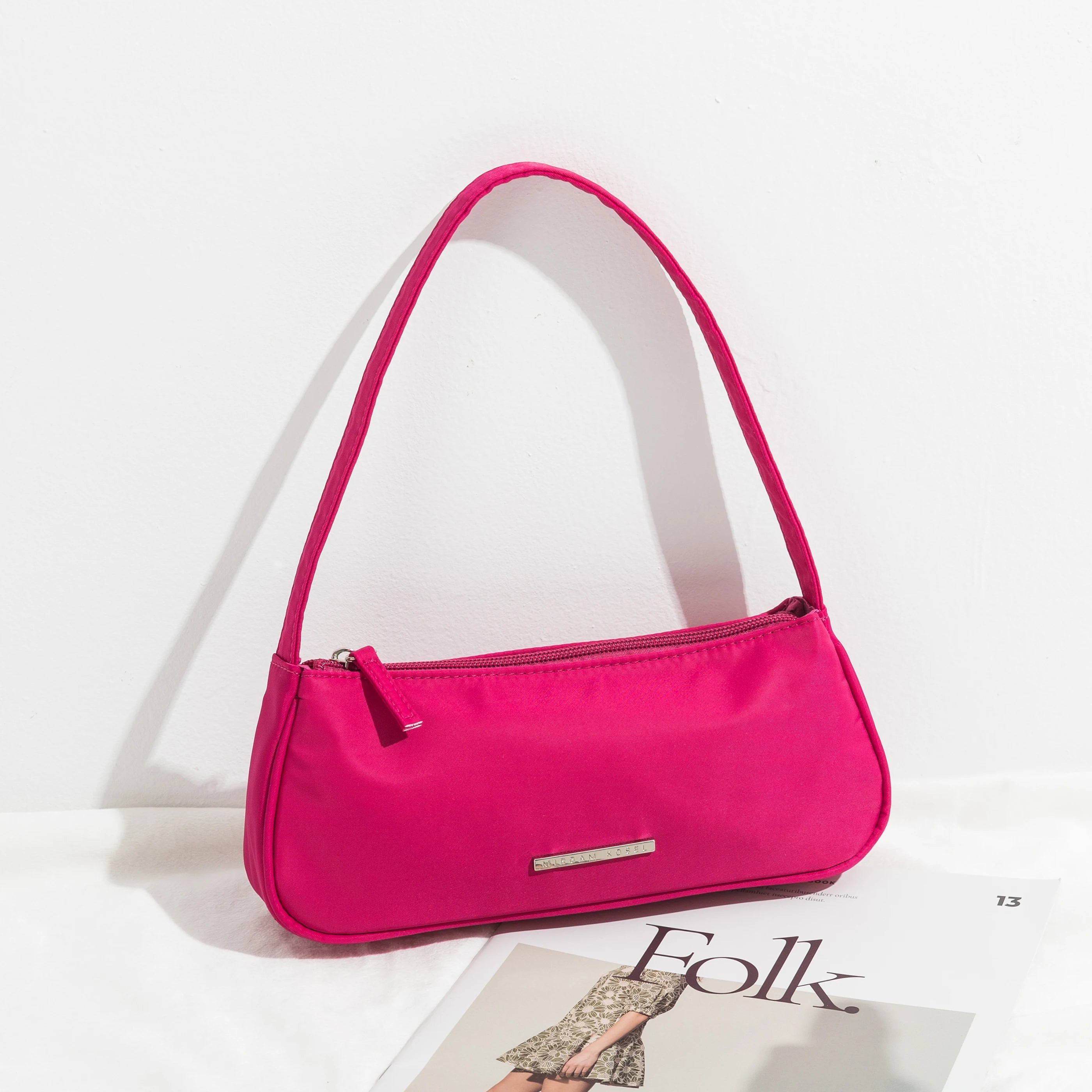 Nylon Phone Purse Casual Tote Handbag For Women Small Underarm Crossbody Bag