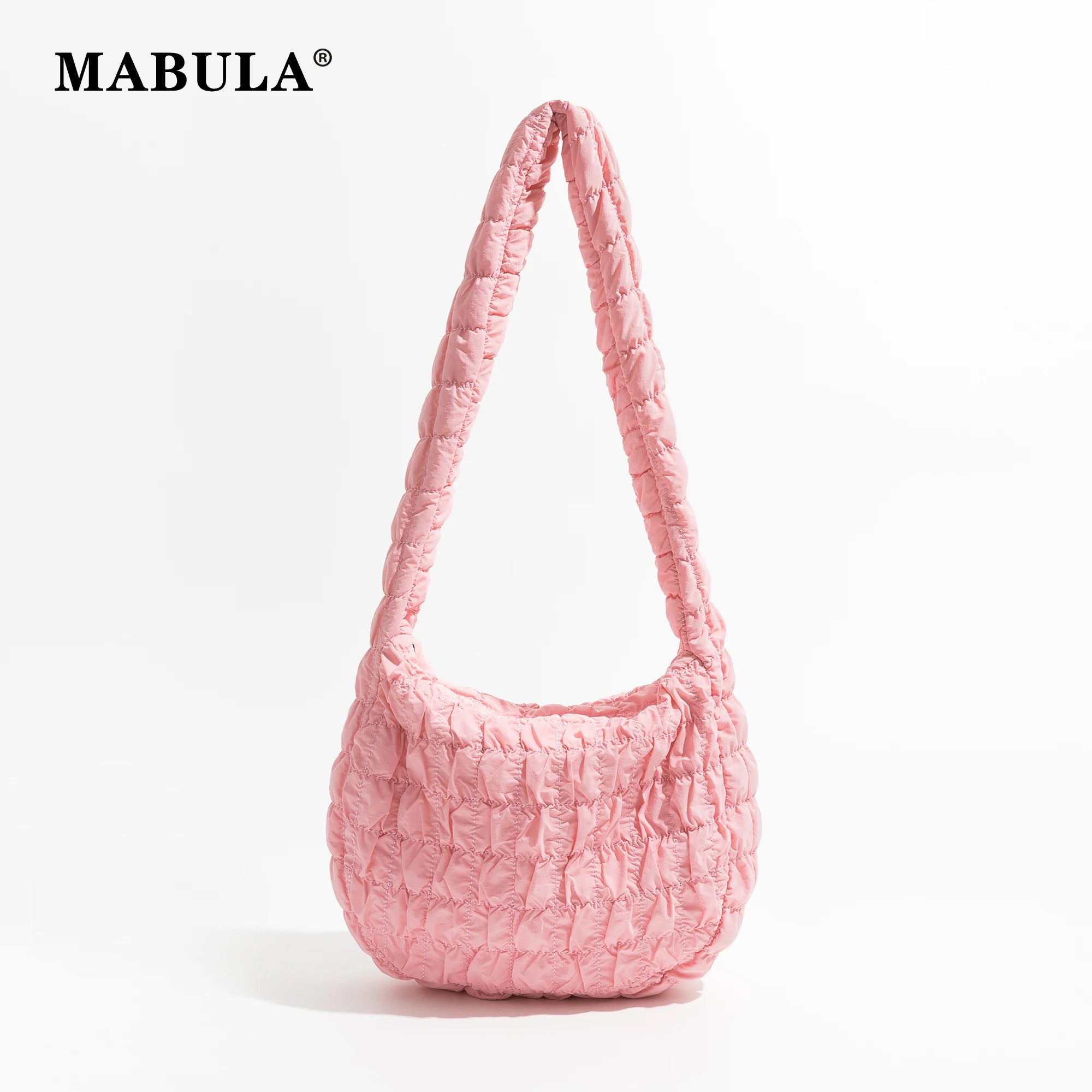 Pink Lightweight Quilting Crossbody Hobo Purse for Women
