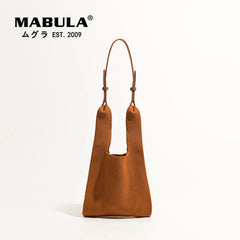 Stylish Knit Shoulder Bag with Leather Strap