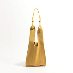 Stylish Knit Shoulder Bag with Leather Strap