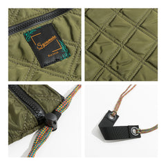 Quilted Nylon Crossbody Bag Lightweight Phone Purse Travel Sling Shoulder Pouch