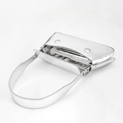Silver Women Underarm Shoulder Bags Phone Purses Small Tote Bag