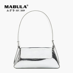 Silver Women Underarm Shoulder Bags Phone Purses Small Tote Bag