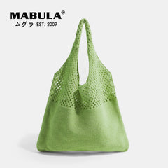 Cotton Crochet Women Shoulder Bags Large Capacity Casual Female Shopper Tote Bag
