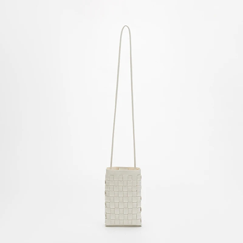 Soft Leather Handwoven Women Crossbody Bag Stylish Small Shoulder Bag