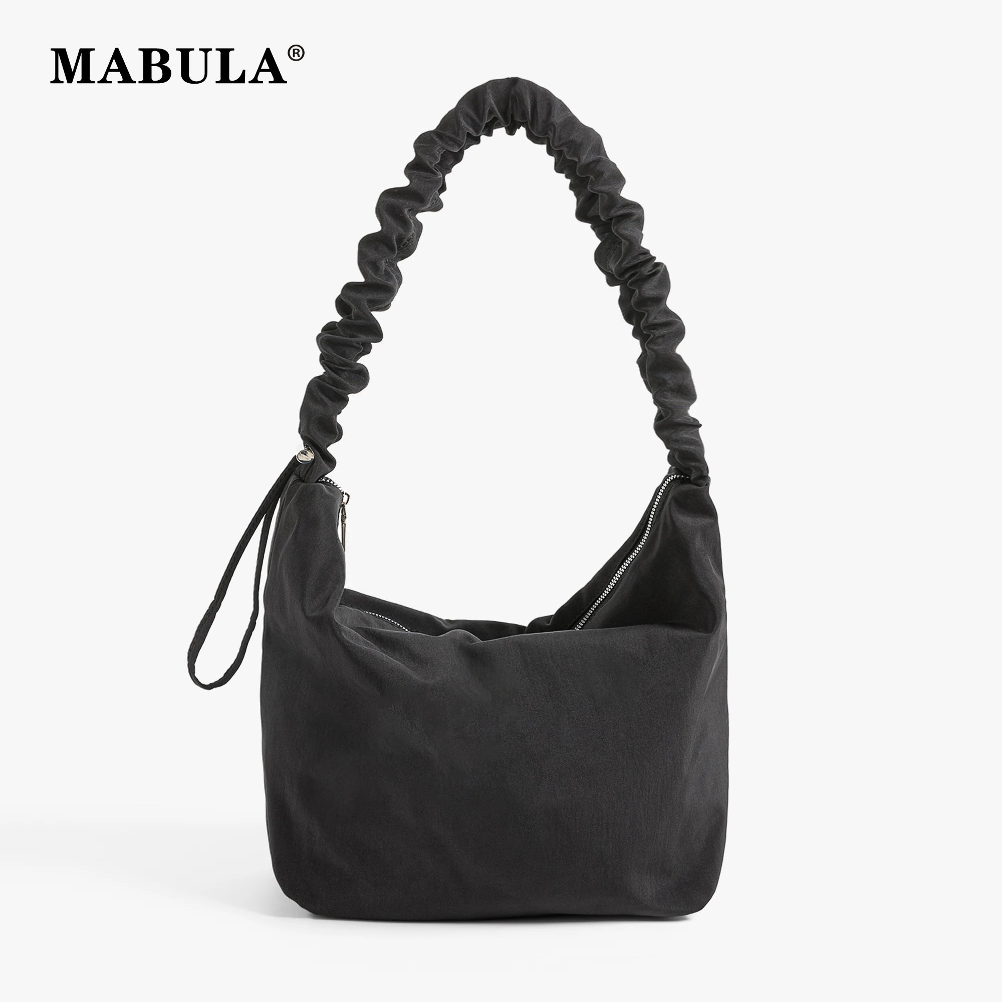 Casual Hobo Crossbody Bag Women Ruched Shoulder Handbag