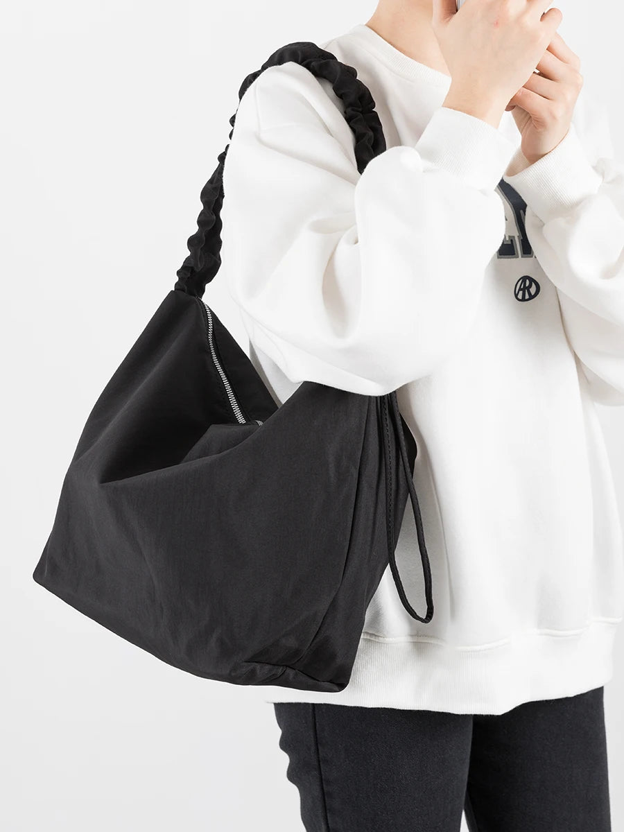 Casual Hobo Crossbody Bag Women Ruched Shoulder Handbag