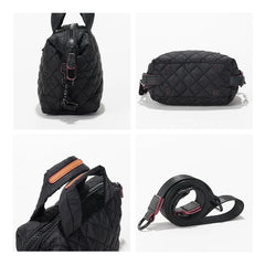 Women Winter Quilted Pillow Tote Handbag Female Mini