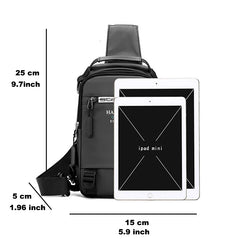 Men's USB Charging Chest Bag Large Capacity Outdoor Shoulder Crossbody Bags