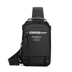 Men's USB Charging Chest Bag Large Capacity Outdoor Shoulder Crossbody Bags