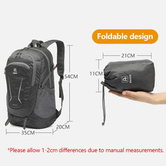 45L Waterproof Climbing Backpack Foldable Unisex Travel Rucksack