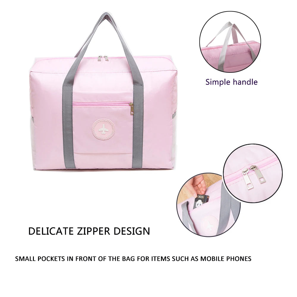 Large Capacity Folding Travel Bags Waterproof Oxford Cloth Carry-On Luggage