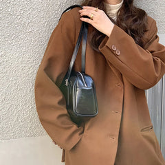 MBTI Casual Style Women Shoulder Bag Solid PU Zipper Bolso Mujer Bags