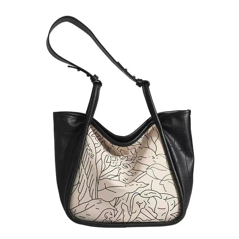 MBTI Tote Bags: Large Capacity Handbag Graffiti Print Shoulder Bag