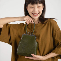 MBTI Women Shoulder Bag Dark Green Casual High Female Purse Handbag