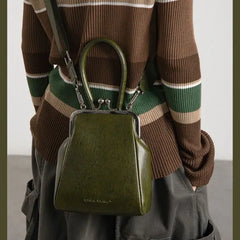 MBTI Women Shoulder Bag Dark Green Casual High Female Purse Handbag