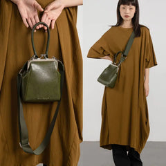 MBTI Women Shoulder Bag Dark Green Casual High Female Purse Handbag