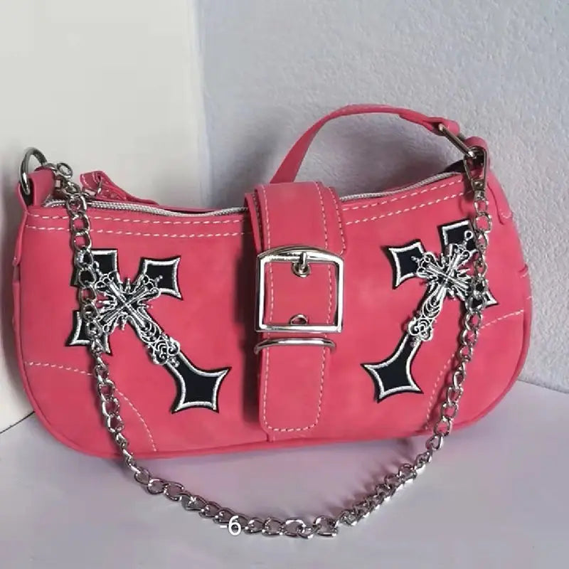 MBTI Pink Polyester One Shoulder Tote Bag Women