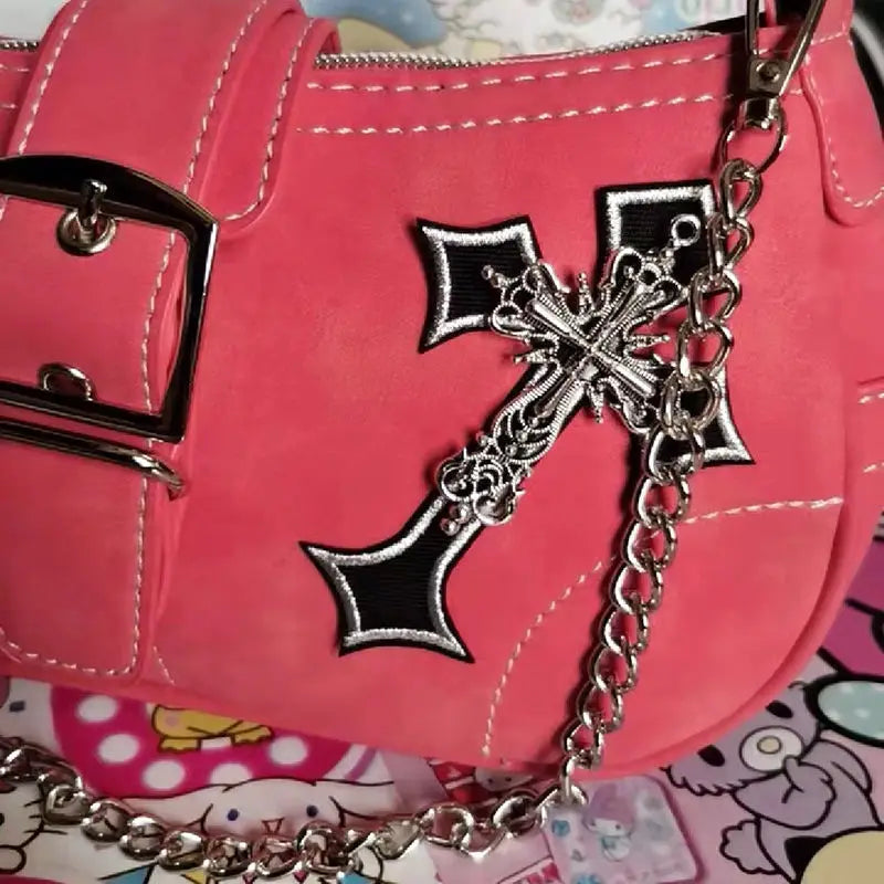 MBTI Pink Polyester One Shoulder Tote Bag Women