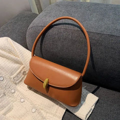 Vintage Womens Shoulder Bag Brown Retro Underarm Bags