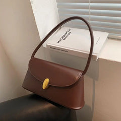 Vintage Womens Shoulder Bag Brown Retro Underarm Bags