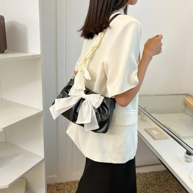 MBTI Bow Shoulder Bag Cloud Handbag for Women