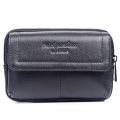 Men Leather Waist Bag Phone Pouch Fanny Pack Travel Waist Packs