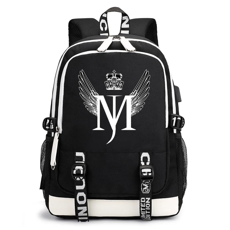 MICHAEL JACKSON Printed USB Young Men's and Women's Schoolbag