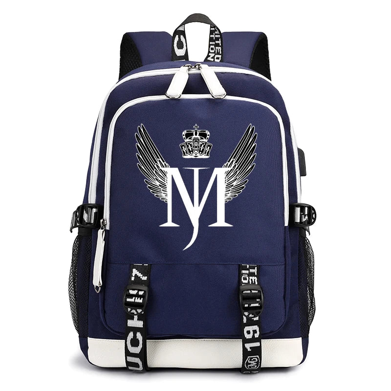 MICHAEL JACKSON Printed USB Young Men's and Women's Schoolbag