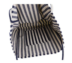 Casual Canvas Tote Handbag Large Shoulder Bag Striped Canvas Shopper Bags