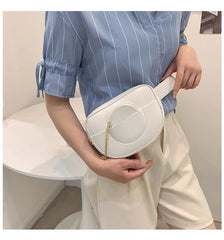 Women Chest Bags PU Leather Female Waist Pack Shoulder Cross Body Bag