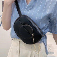 Women Chest Bags PU Leather Female Waist Pack Shoulder Cross Body Bag