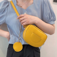Women Chest Bags PU Leather Female Waist Pack Shoulder Cross Body Bag