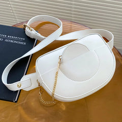 Women Chest Bags PU Leather Female Waist Pack Shoulder Cross Body Bag