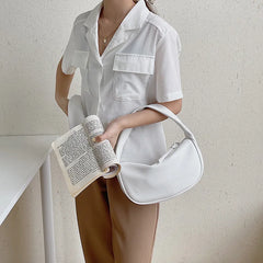 Women Handbag PU Leather Under Arm Shoulder Bag Tote Handbags Phone Bag Purses