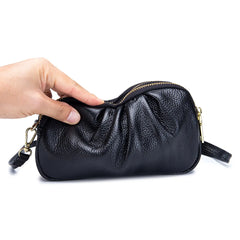Leather Crossbody Bag for Women, High Capacity Purse with Zipper