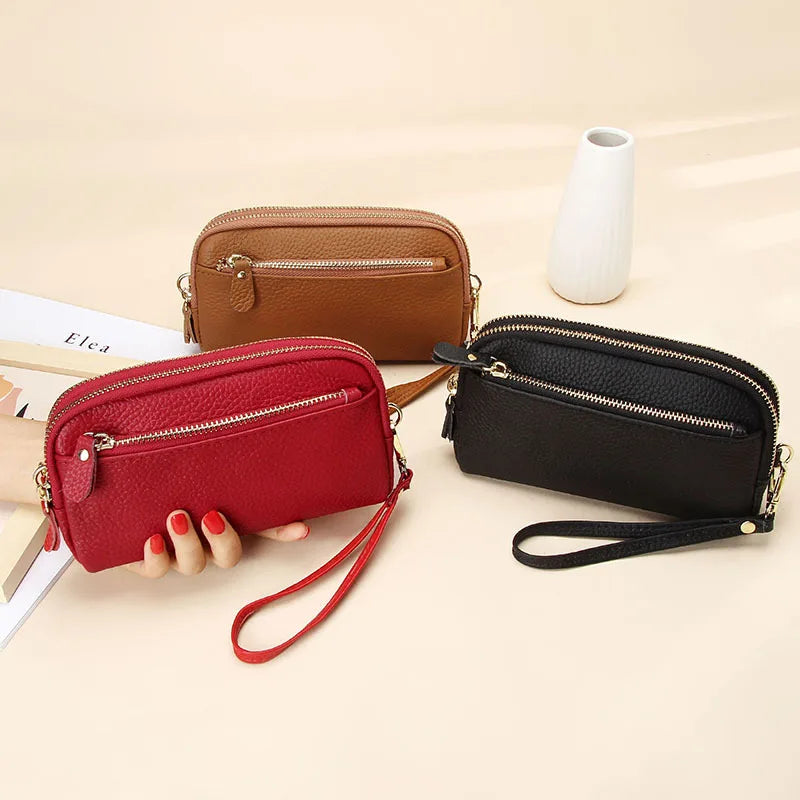 Large Capacity Zipper Long Wallet Women's Wristlet Clutch Bag
