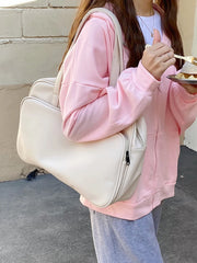 Women Shoulder Bag Large PU Leather Tote Handbag High Capacity Travel Bags
