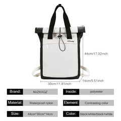 Waterproof Backpack Women Casual For Teenage School Bag Men Laptop Roll Top