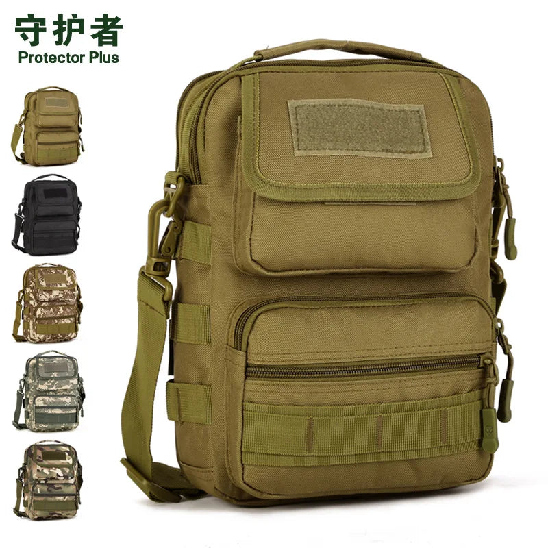 MOLLE Man Messenger Bag Army Green Wolf Brown A3180