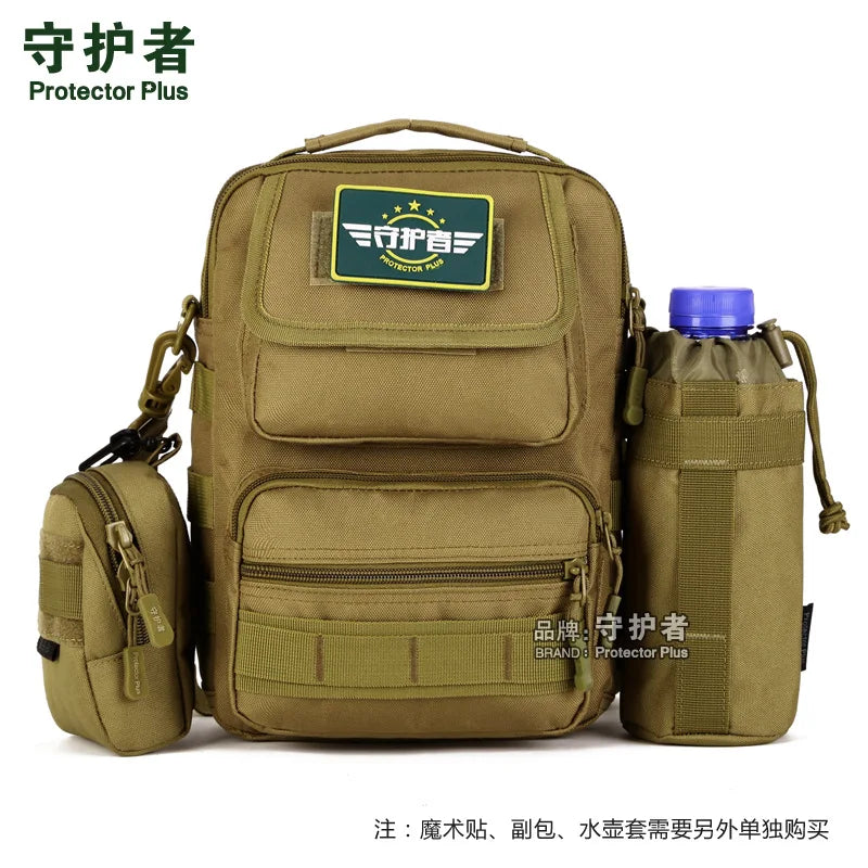MOLLE Man Messenger Bag Army Green Wolf Brown A3180