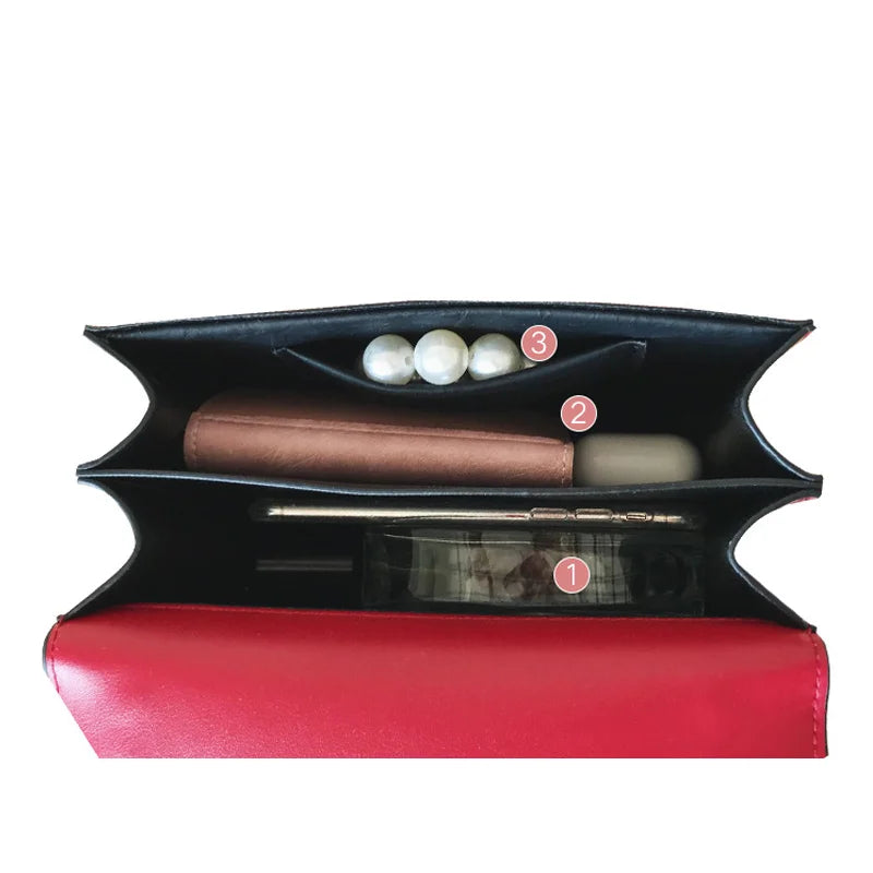 Women Chain Rivet Lock Crossbody Bags Travel Small Flaps Shoulder Messenger Bag