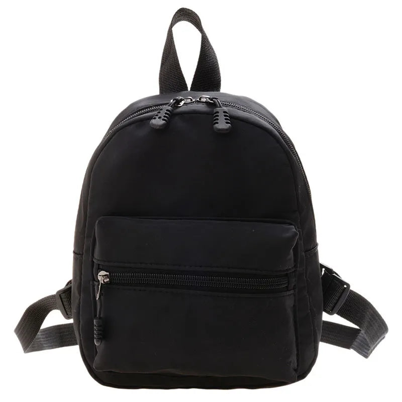 Nylon School Backpack for Teen Girls Purple
